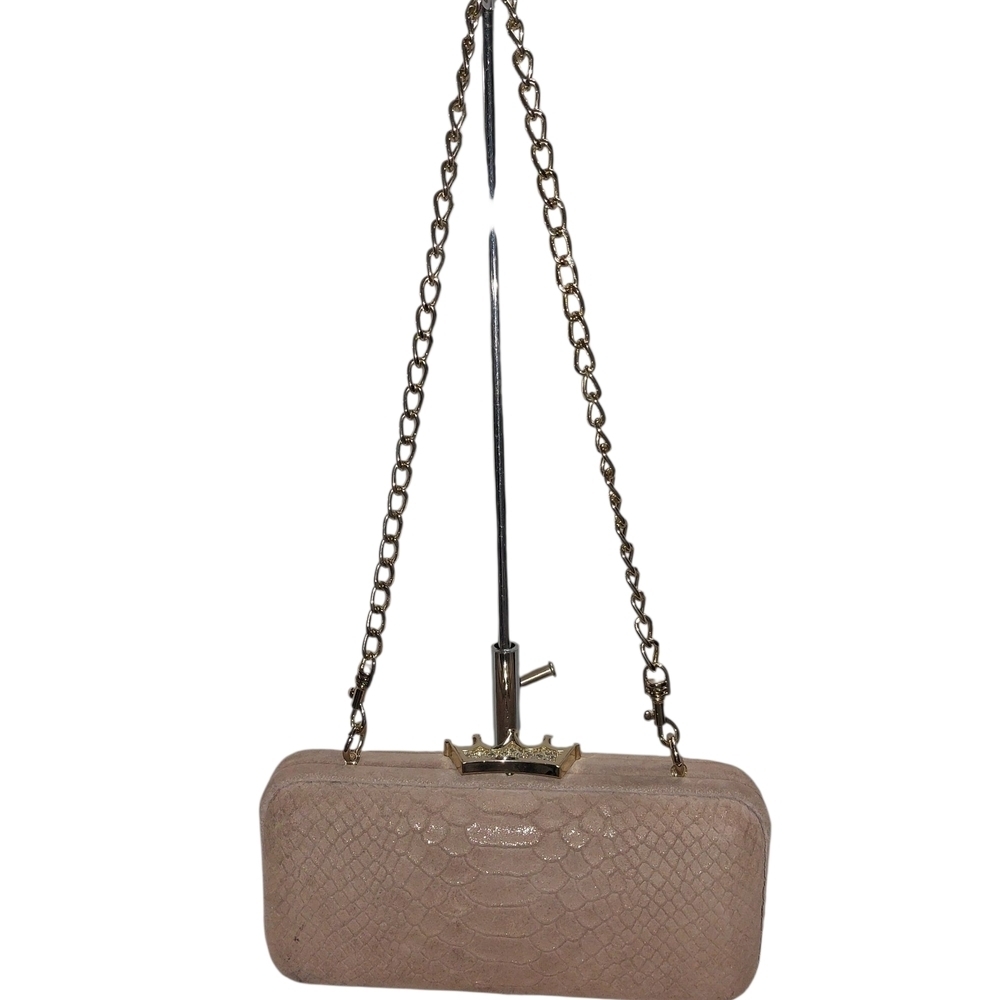 Elaine Turner Tan Clutch with Gold Chain - Picture 2 of 5